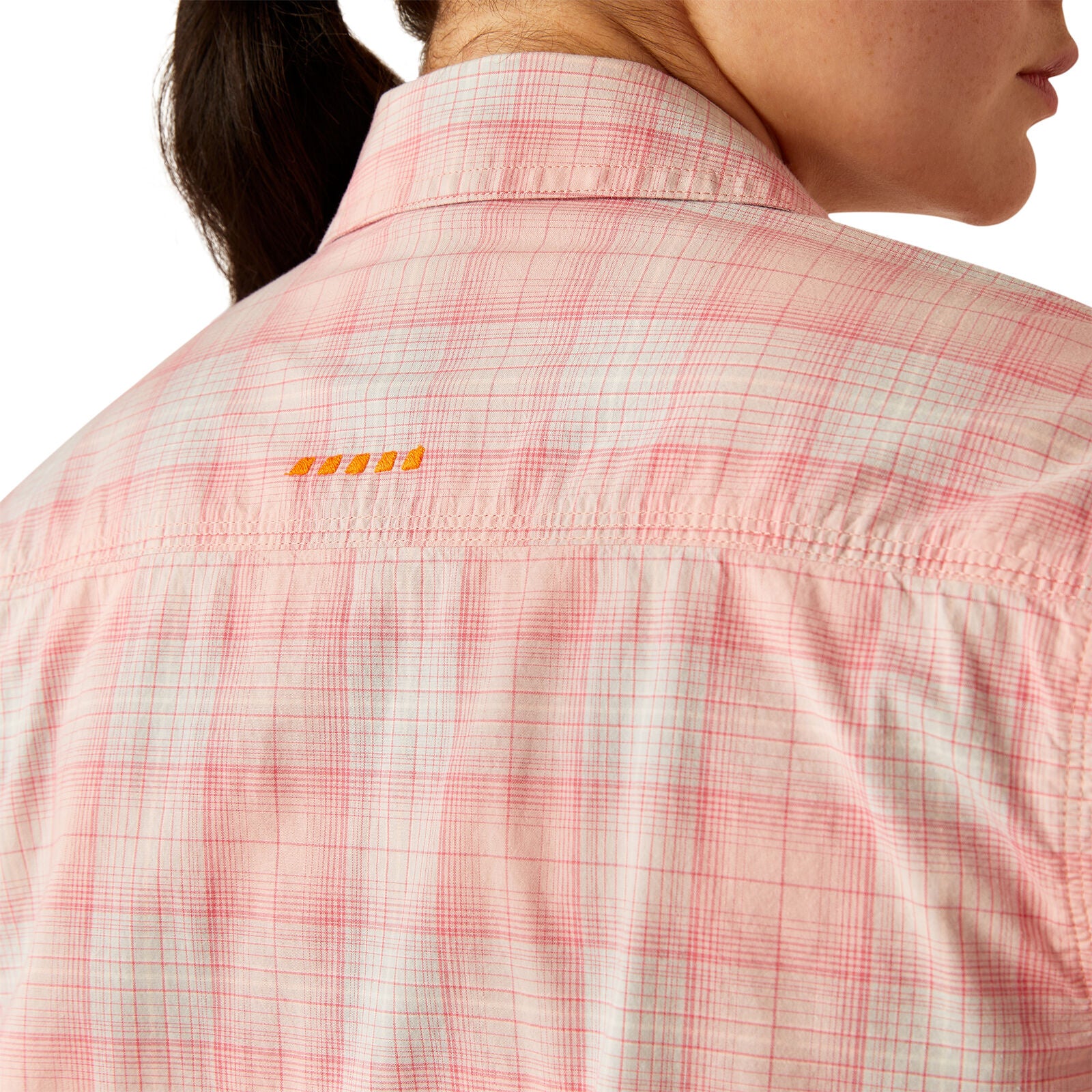 Ariat Womens Rebar Made Tough Durastretch L/S Work Shirt (10055076) Powder Pink