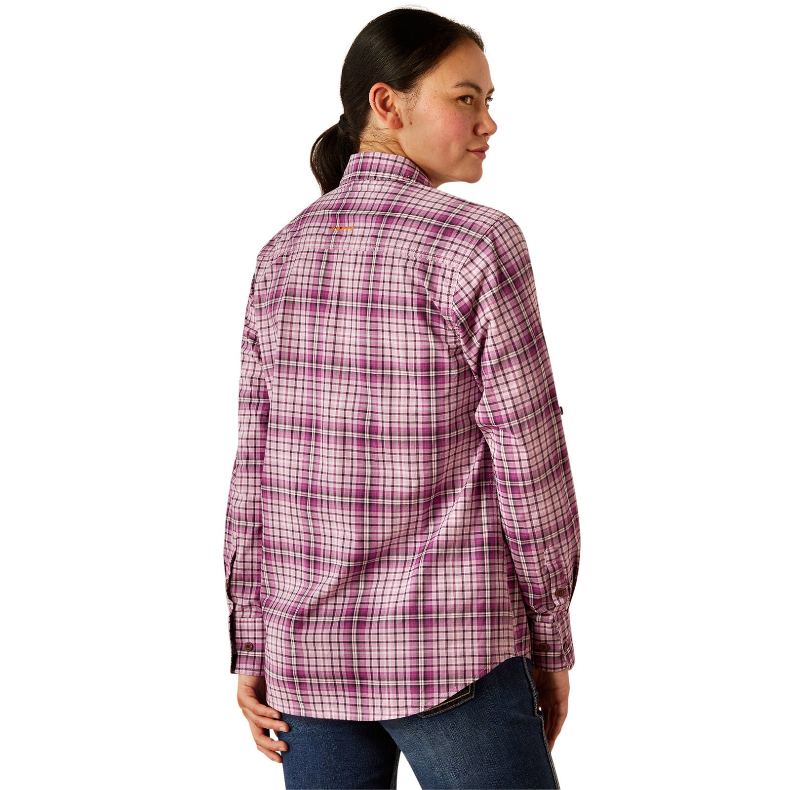 Ariat Womens Rebar Made Tough Durastretch L/S Work Shirt (10055077) Smokey Grape