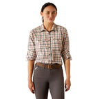 Ariat Womens Rebar Made Tough Durastretch L/S Work Shirt (10055078) Vanilla