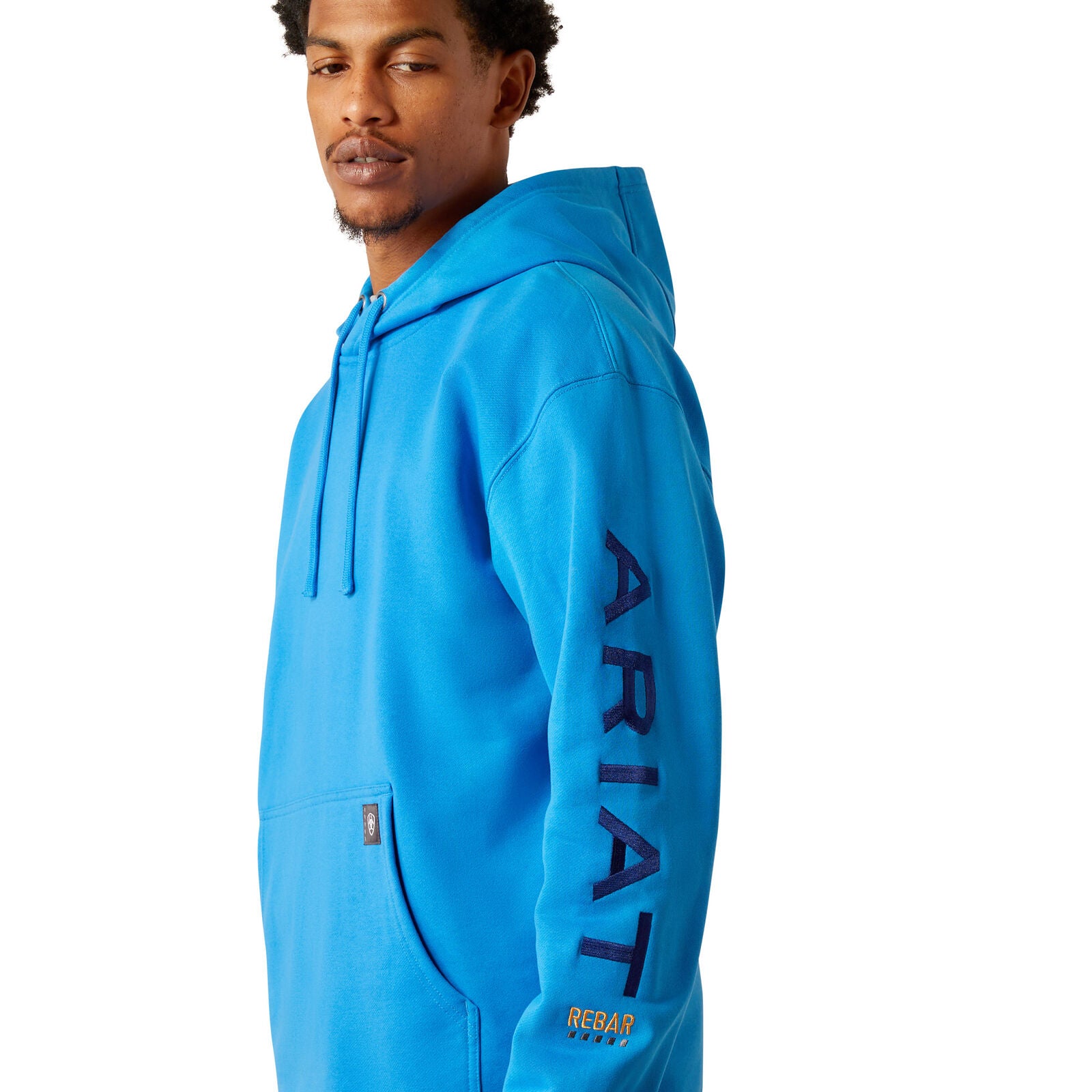 Ariat Mens Rebar Graphic Hoodie (10055153) French Blue/Sodalite Blue