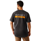 Ariat Mens Rebar Cotton Strong Logo S/S Tee (10054508) Charcoal Heather