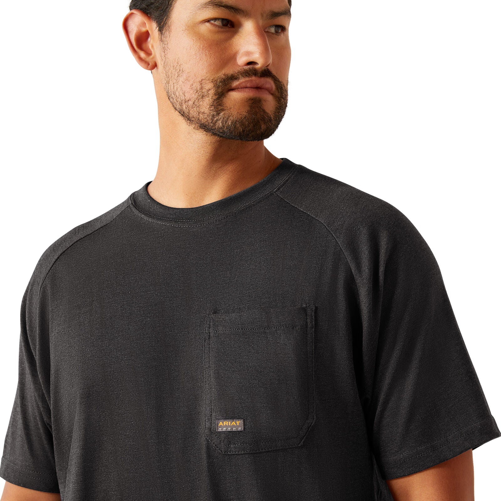Ariat Mens Rebar Cotton Strong Logo S/S Tee (10054508) Charcoal Heather
