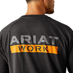 Ariat Mens Rebar Cotton Strong Logo S/S Tee (10054508) Charcoal Heather