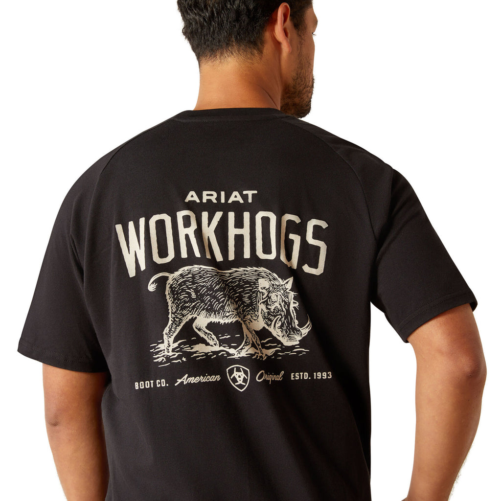 Ariat Mens Rebar Cotton Strong Workhog S/S Tee (10054446) Black