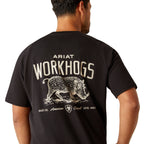 Ariat Mens Rebar Cotton Strong Workhog S/S Tee (10054446) Black