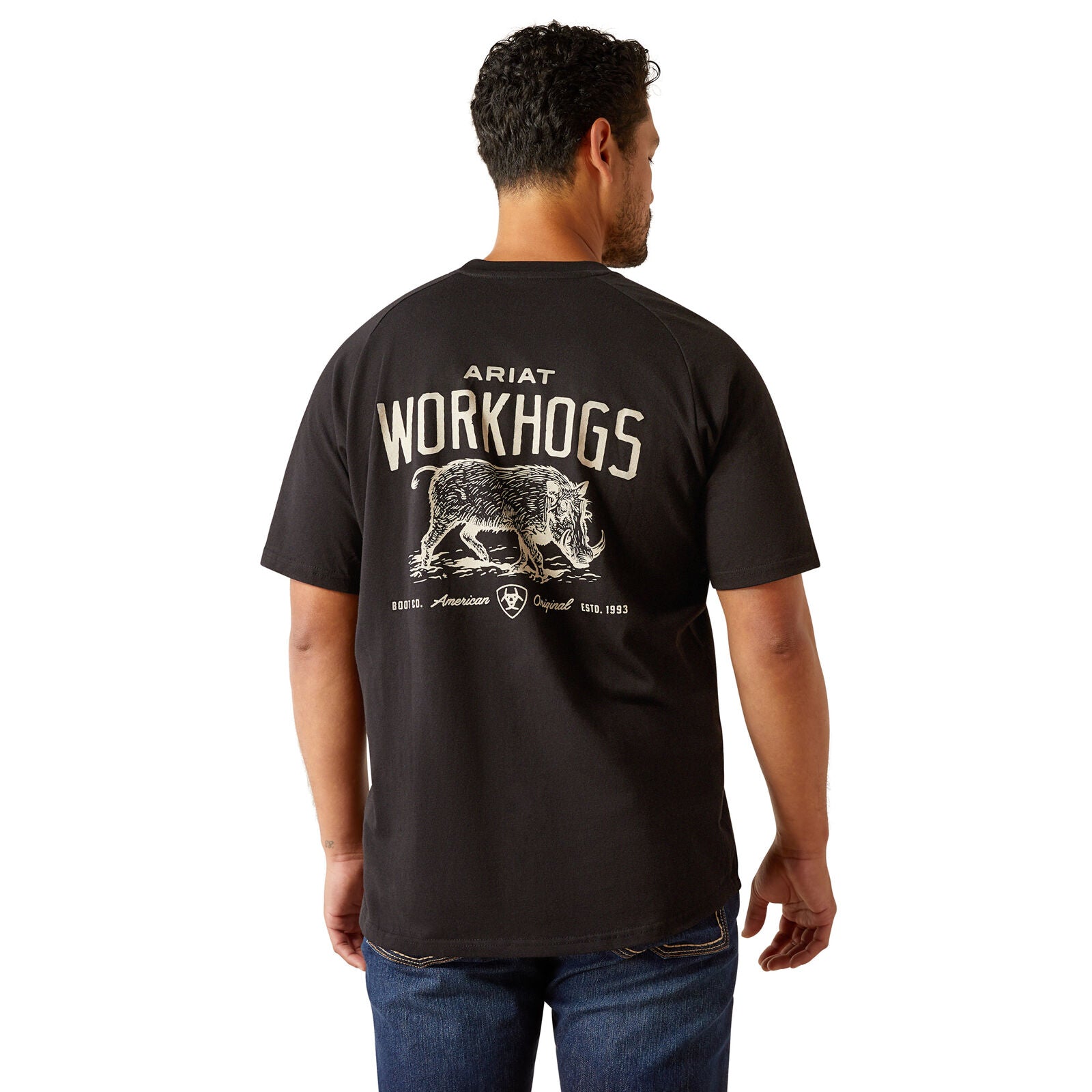 Ariat Mens Rebar Cotton Strong Workhog S/S Tee (10054446) Black