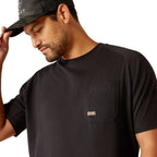 Ariat Mens Rebar Cotton Strong Workhog S/S Tee (10054446) Black
