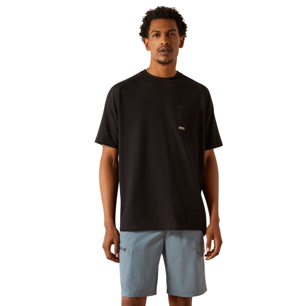 Ariat Mens Rebar Cotton Strong Hardhead S/S Tee (10054445) Black