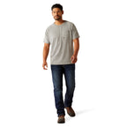 Ariat Mens Rebar Cotton Strong Hardhead S/S Tee (10054443) Heather Grey