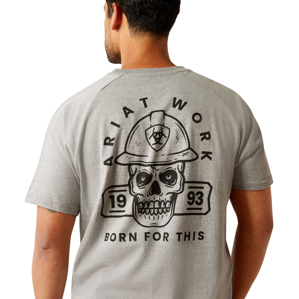Ariat Mens Rebar Cotton Strong Hardhead S/S Tee (10054443) Heather Grey
