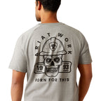Ariat Mens Rebar Cotton Strong Hardhead S/S Tee (10054443) Heather Grey