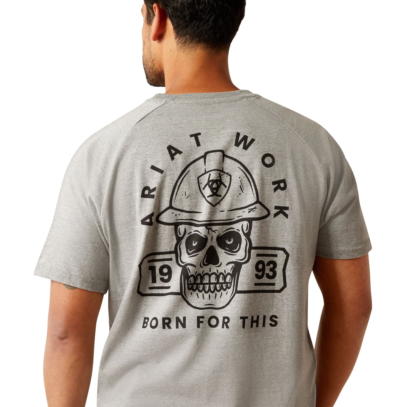 Ariat Mens Rebar Cotton Strong Hardhead S/S Tee (10054443) Heather Grey