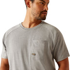 Ariat Mens Rebar Cotton Strong Hardhead S/S Tee (10054443) Heather Grey