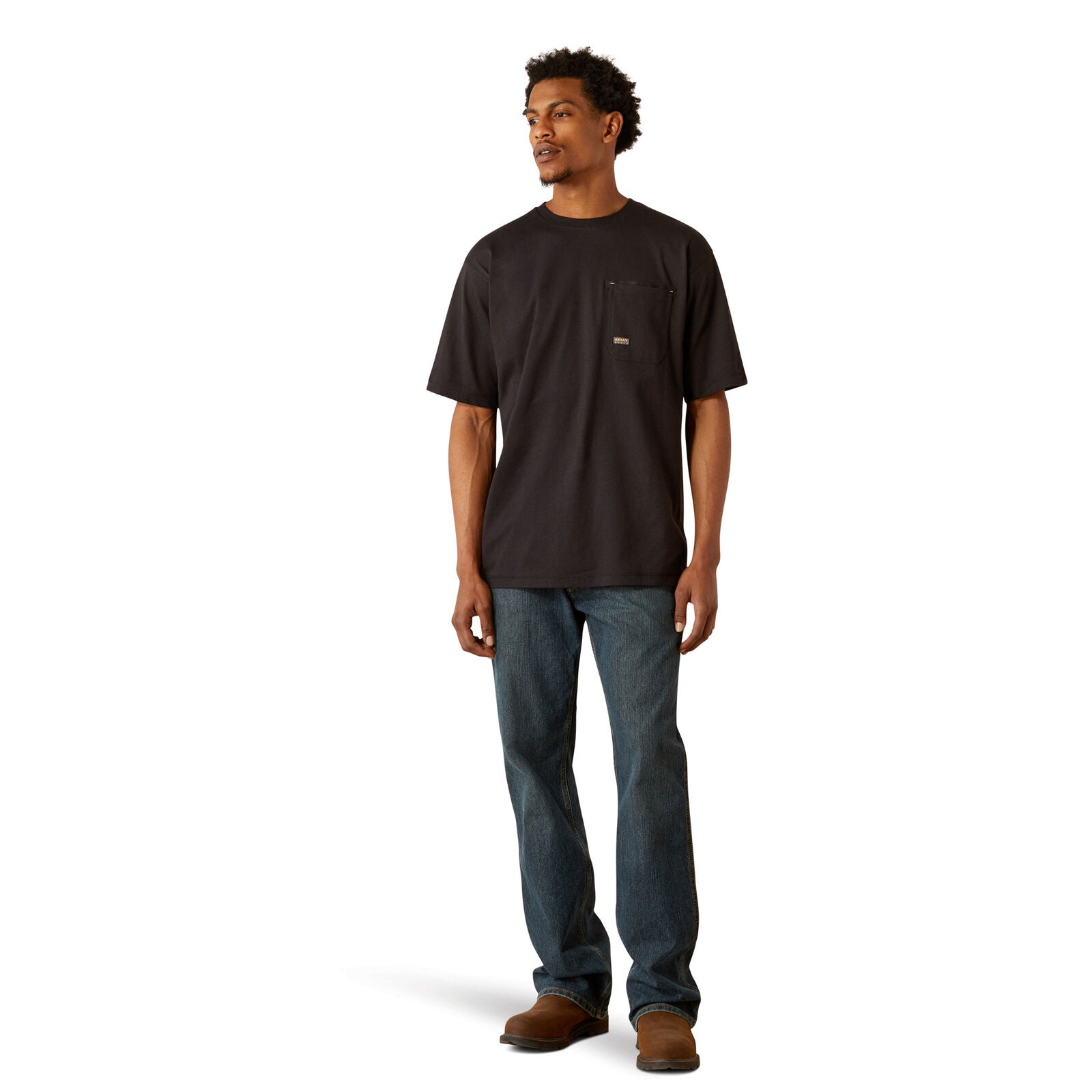 Ariat Mens Rebar Workman Brickyard S/S Tee (10054430) Black