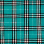 Just Country Girls Harper Half Button L/S Print Shirt (GWLS2549) Peacock Green Lurex Plaid