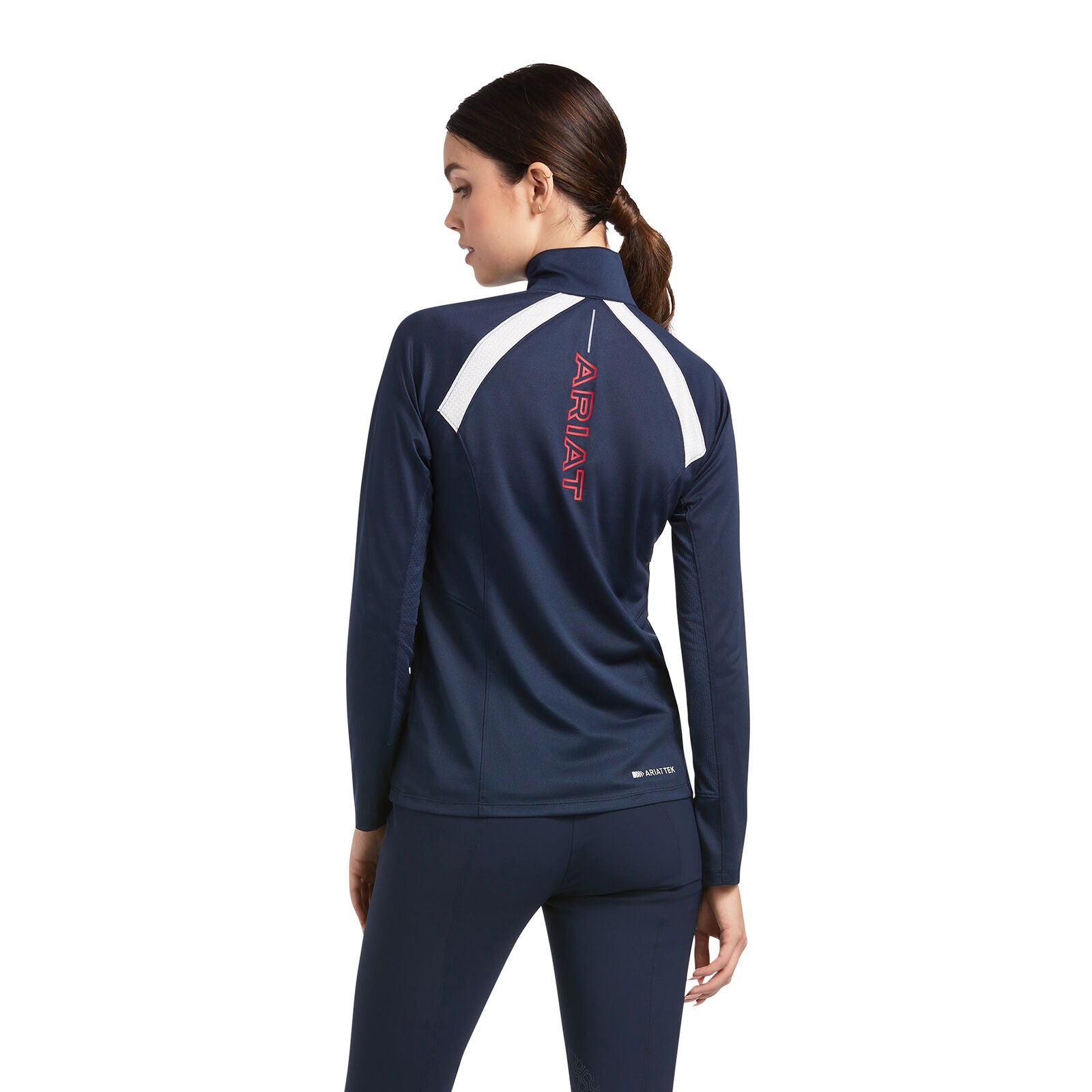Ariat Womens Sunstopper 2.0 Team 1/4 Zip Baselayer (10039184) Navy