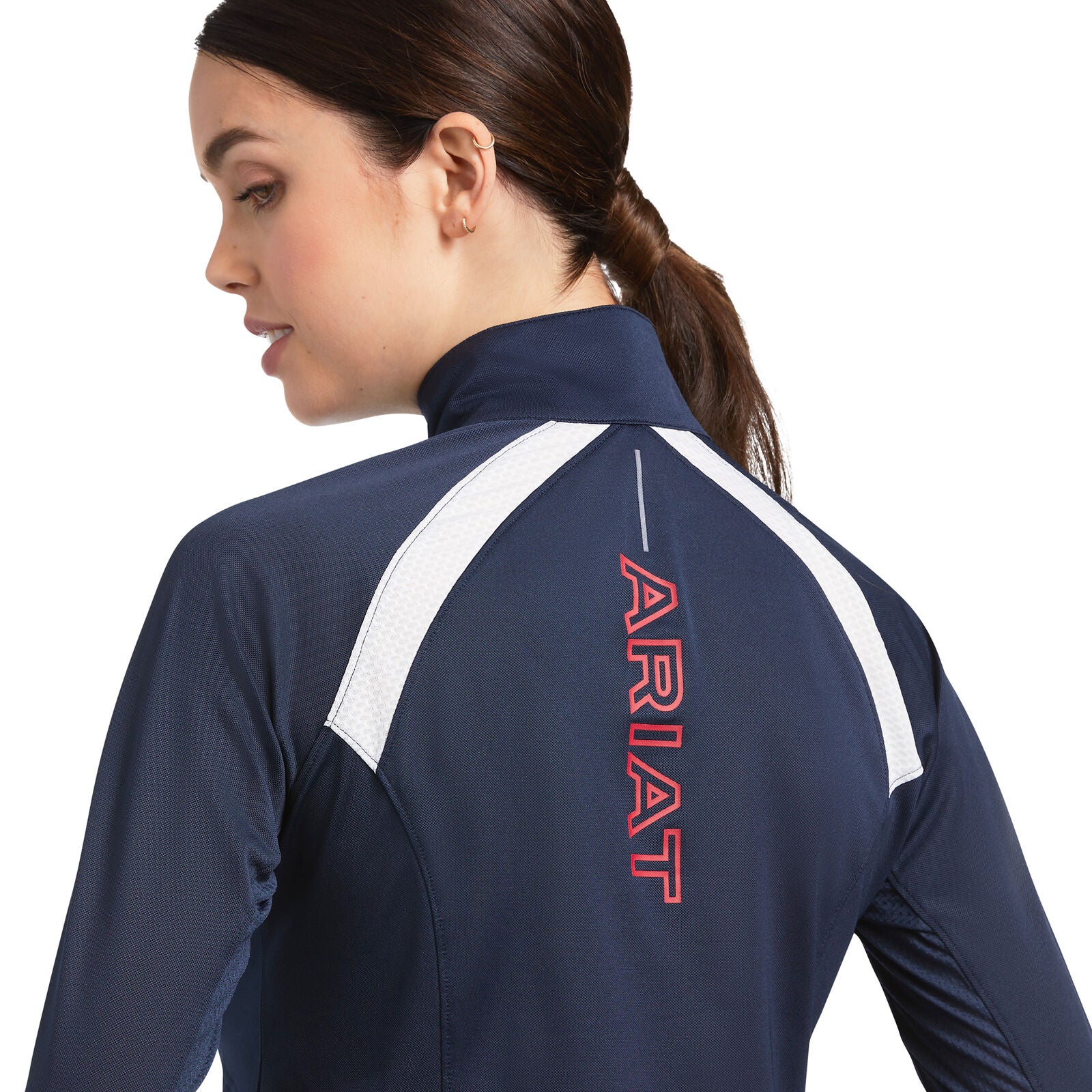 Ariat Womens Sunstopper 2.0 Team 1/4 Zip Baselayer (10039184) Navy