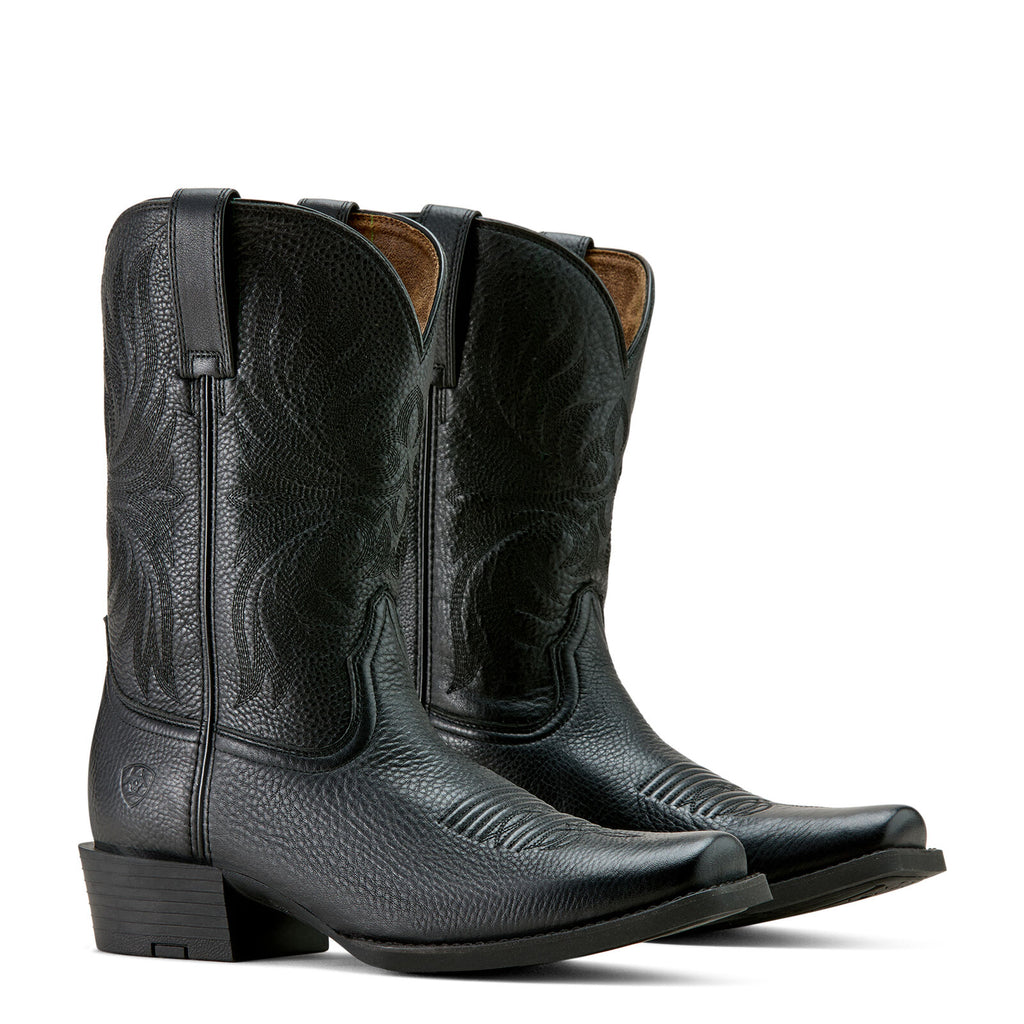 Ariat Mens Sport Narrow Cutter Toe Western Boots (10063960) Black Deertan