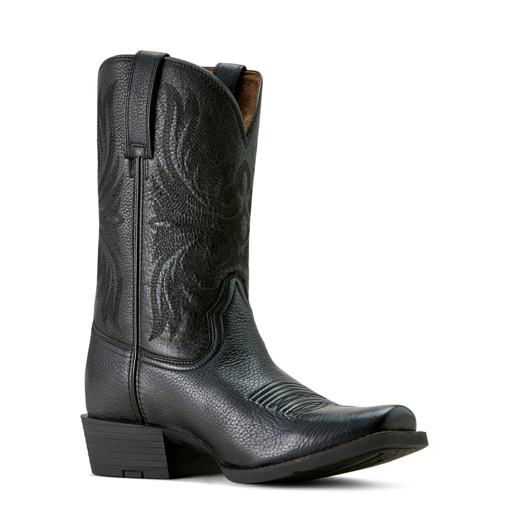 Ariat Mens Sport Narrow Cutter Toe Western Boots (10063960) Black Deertan