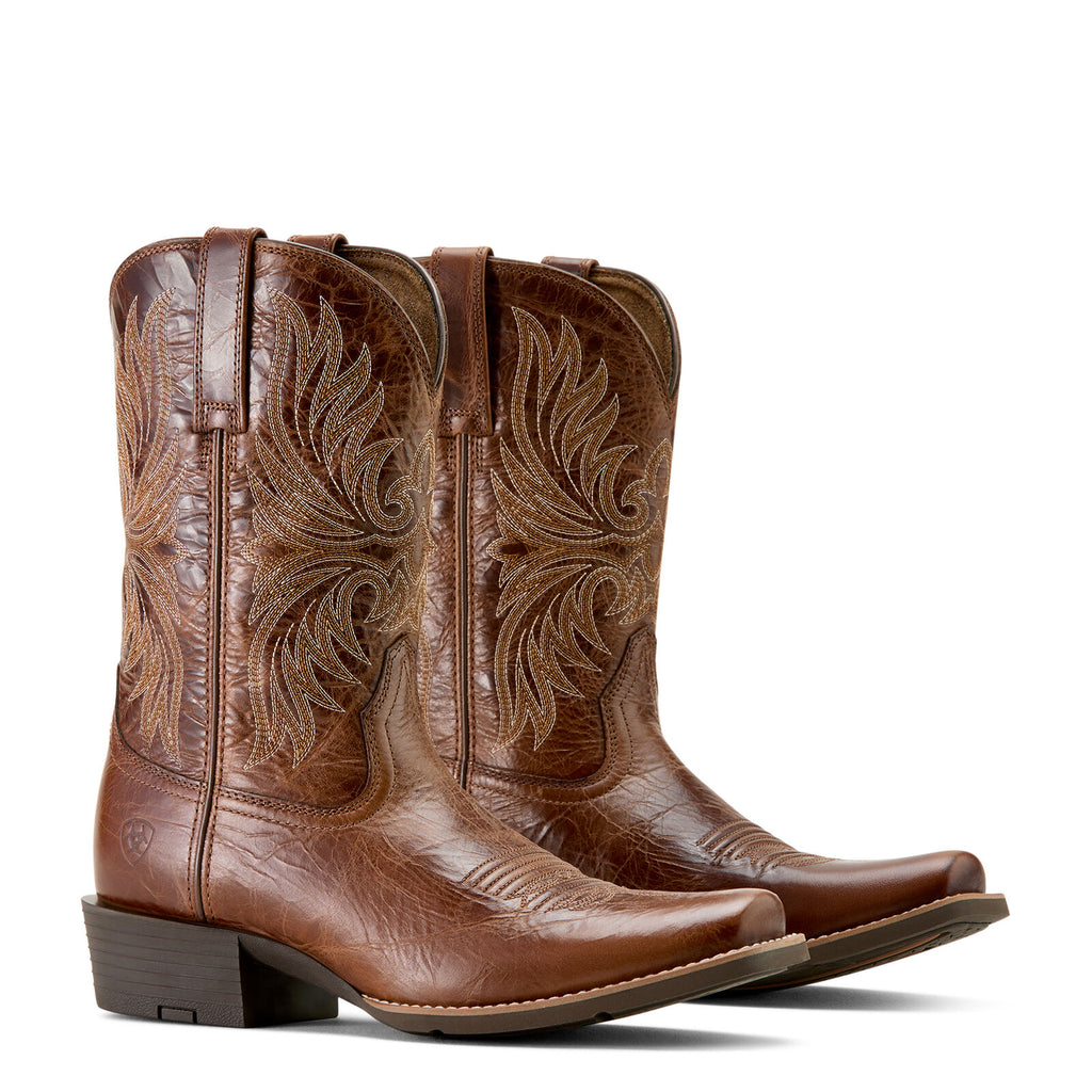 Ariat Mens Sport Narrow Cutter Toe Western Boots (10063959) Dark Tan