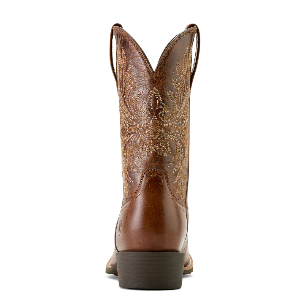 Ariat Mens Sport Narrow Cutter Toe Western Boots (10063959) Dark Tan