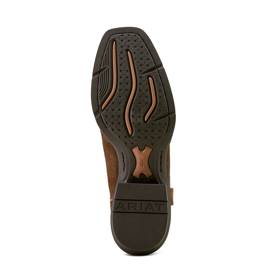 Ariat Mens Sport Narrow Cutter Toe Western Boots (10063961) Aged Smokehouse Roughout/Midnight Blue