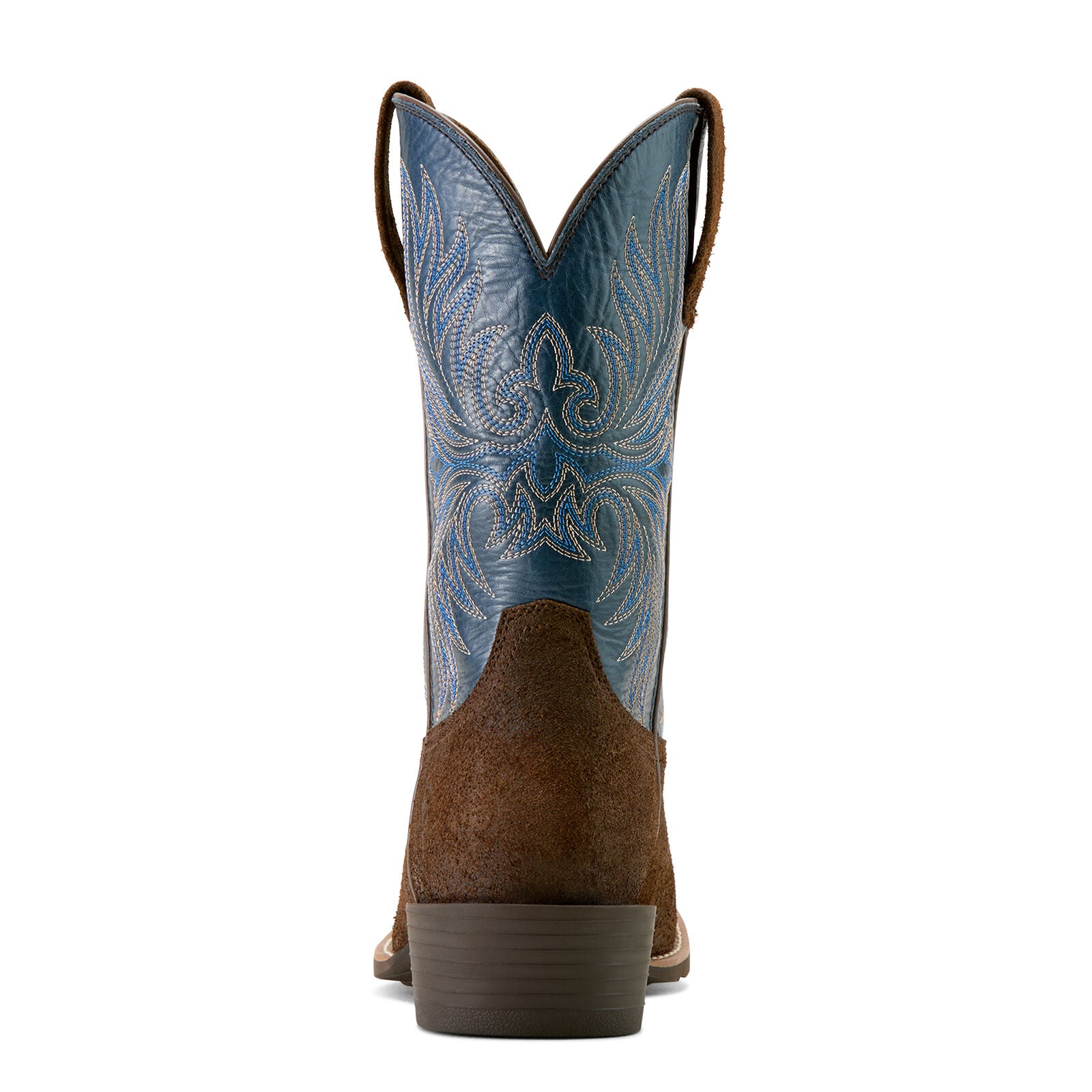 Ariat Mens Sport Narrow Cutter Toe Western Boots (10063961) Aged Smokehouse Roughout/Midnight Blue