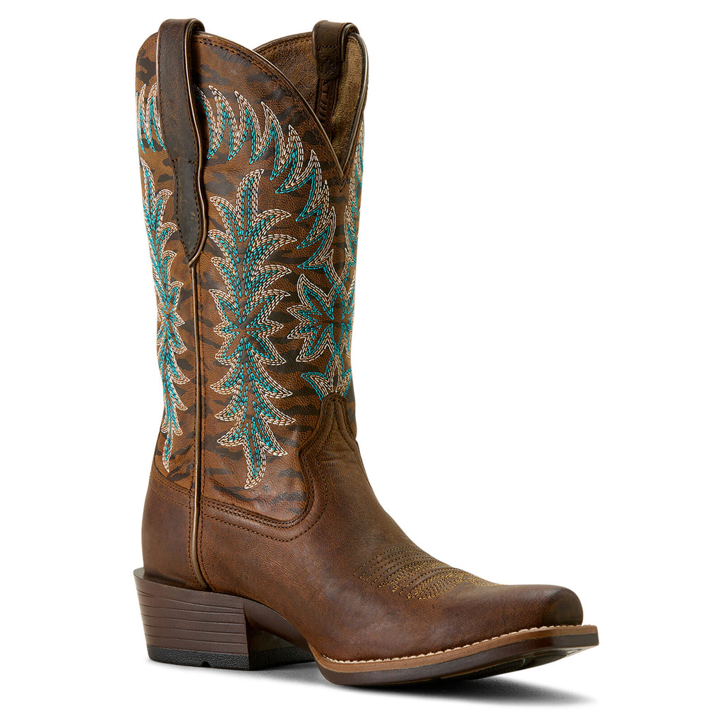 Ariat Womens Beaumont Western Boots (10063900) Sassy Brown/Gilded Tiger Print