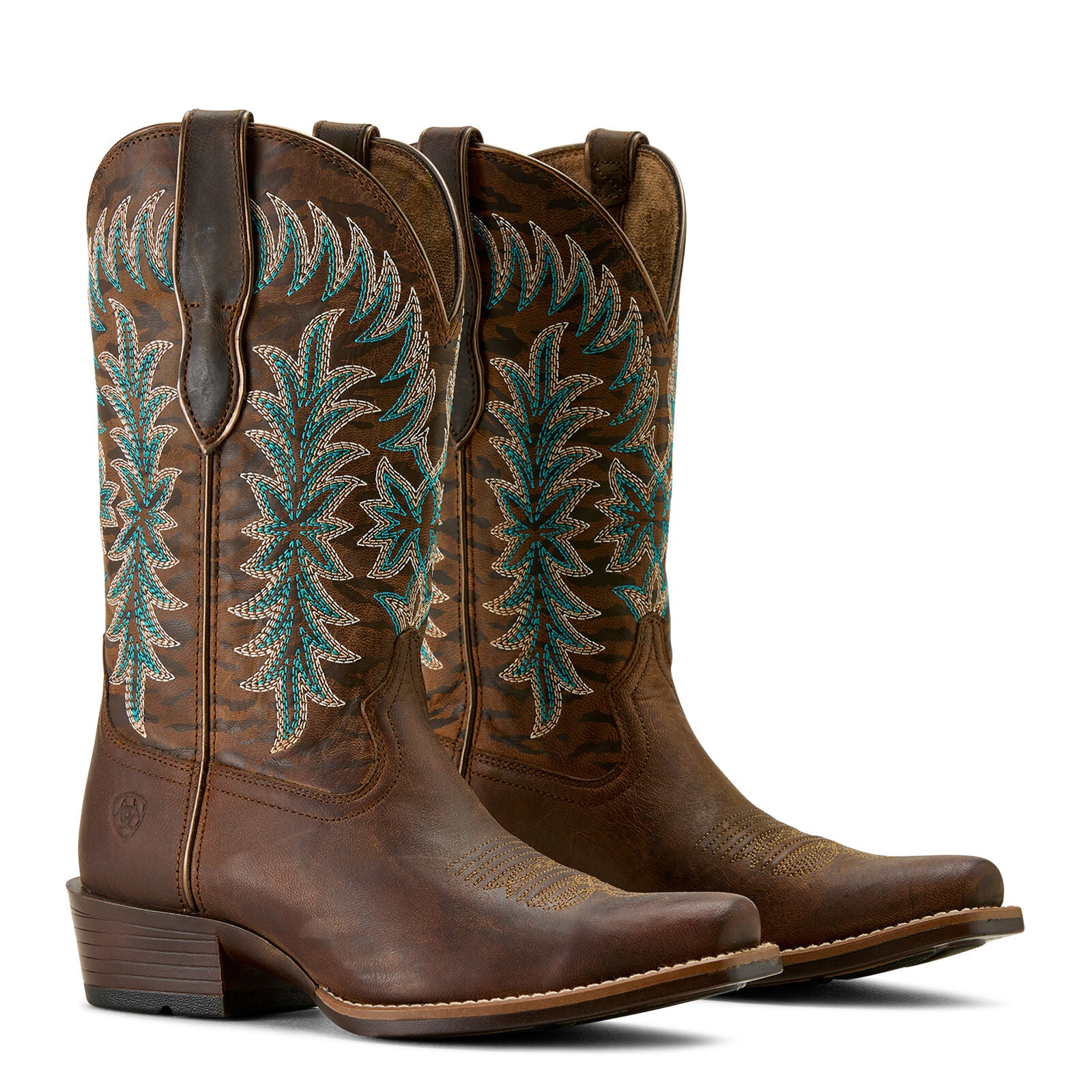 Ariat Womens Beaumont Western Boots (10063900) Sassy Brown/Gilded Tiger Print