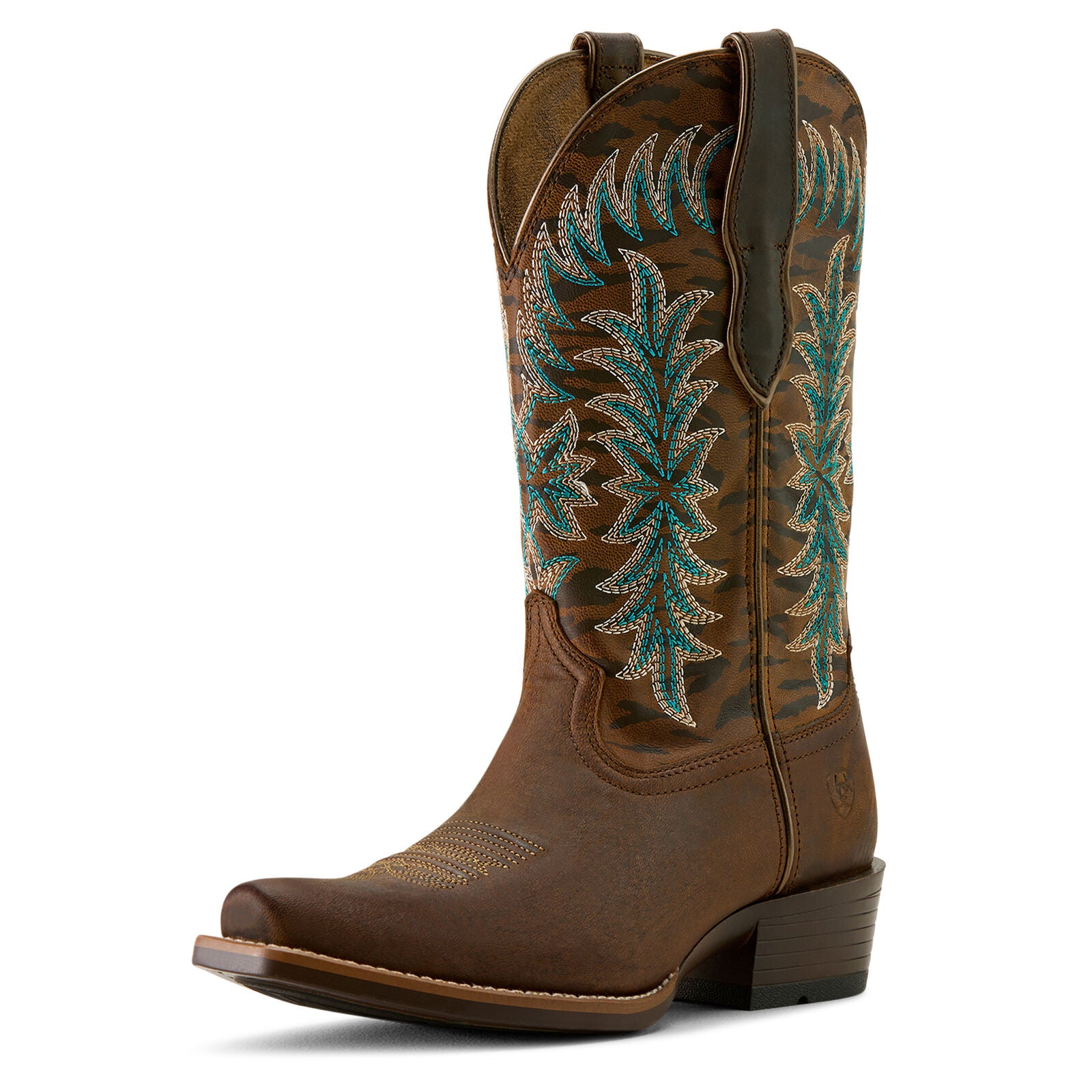 Ariat Womens Beaumont Western Boots (10063900) Sassy Brown/Gilded Tiger Print