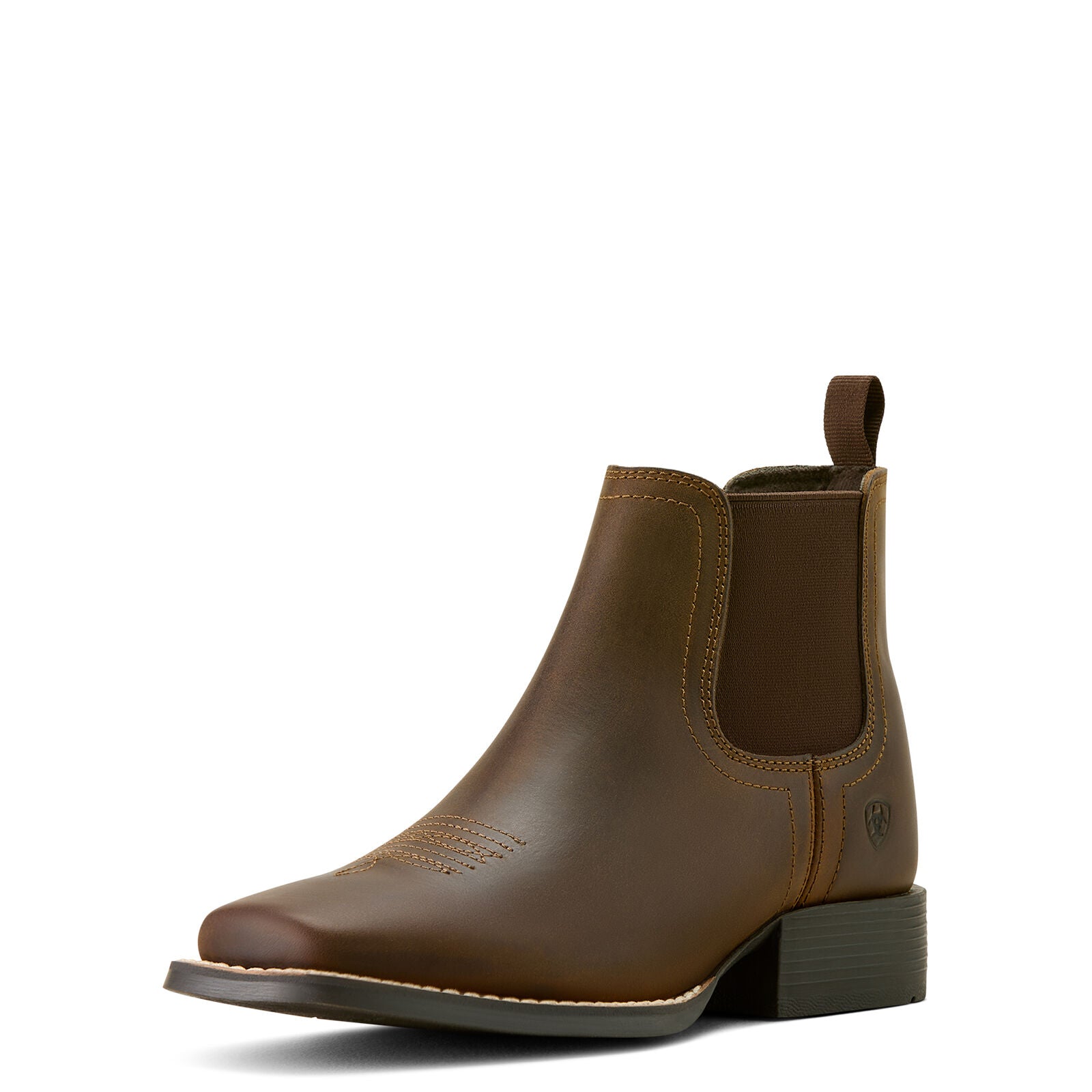 Ariat Youths Booker Chelsea Western Boots (10063824) Distressed Brown