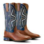 Ariat Mens Captivate Western Boots (10064043) Red Oak/Deep Blue