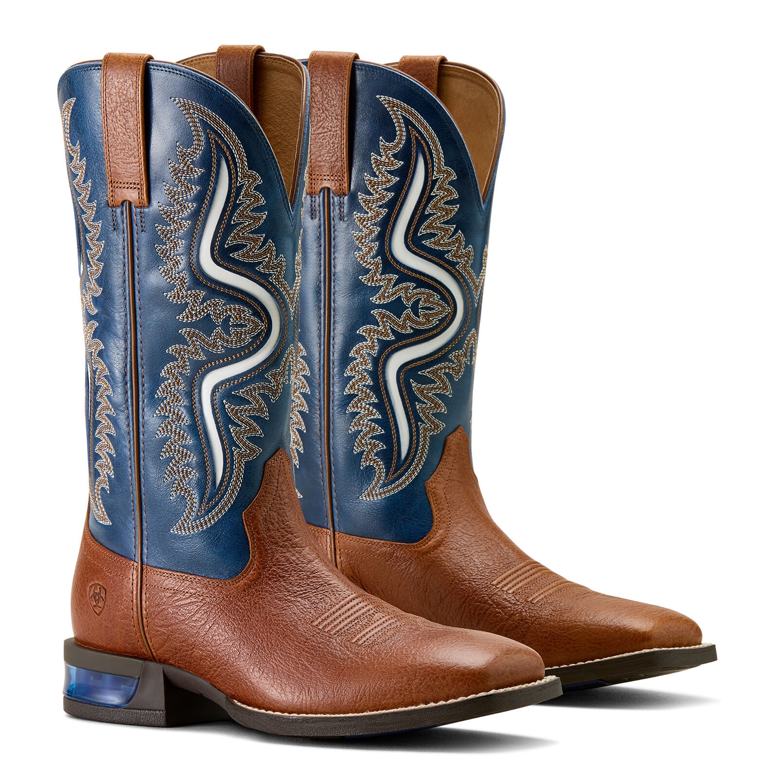 Ariat Mens Captivate Western Boots (10064043) Red Oak/Deep Blue