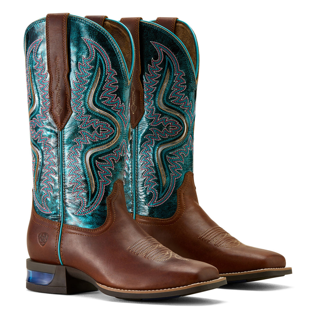 Ariat Womens Captivate West Vintage Western Boots (10063893) Vintage Caramel/Striking Aruba