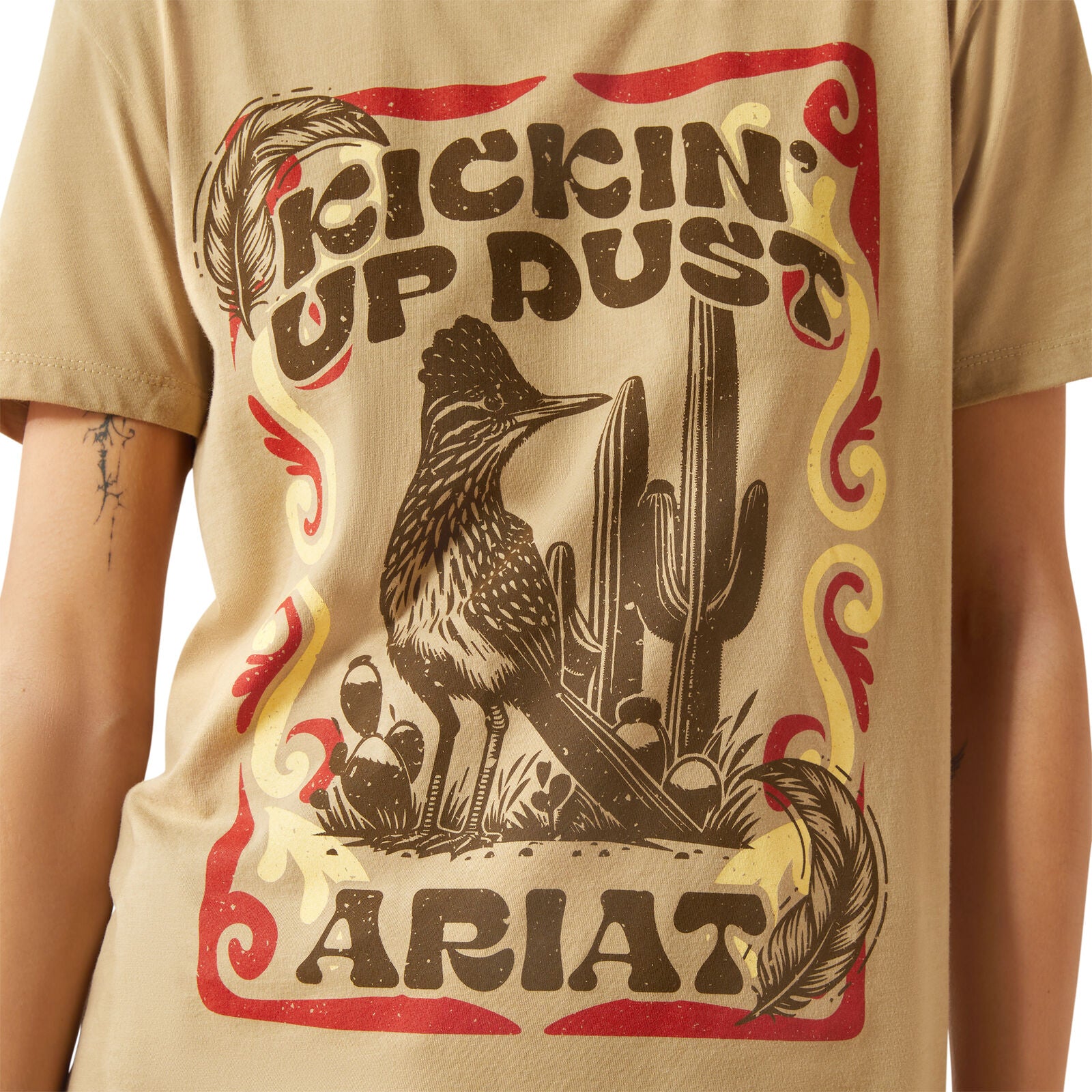Ariat Womens Kickin Up Dust S/S Tee (10062348) Sand
