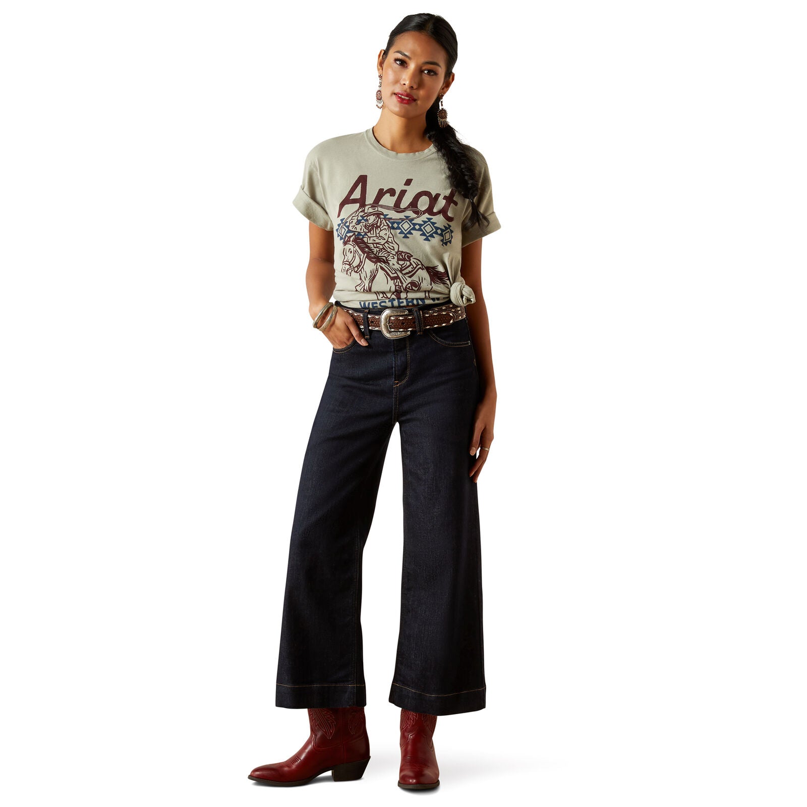 Ariat Womens Classic Rider S/S Tee (10062390) Vintage Camel