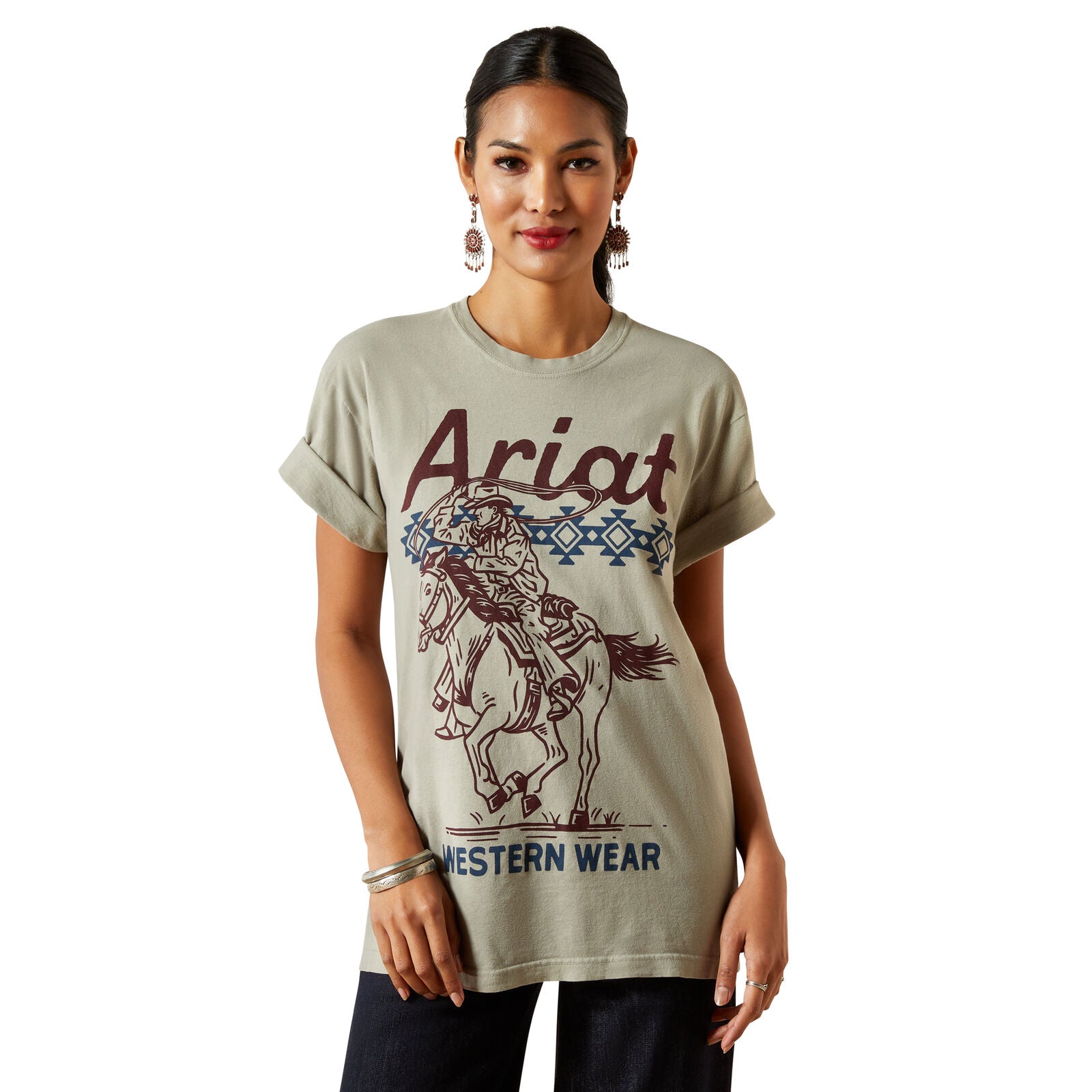 Ariat Womens Classic Rider S/S Tee (10062390) Vintage Camel