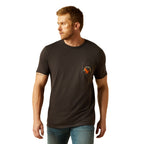 Ariat Mens Eagle Large S/S Tee (10062427) Vintage Black