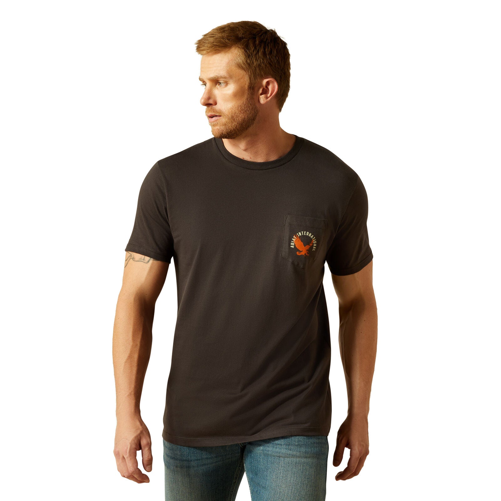 Ariat Mens Eagle Large S/S Tee (10062427) Vintage Black