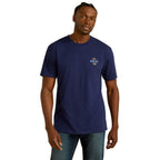 Ariat Mens Woven West S/S Tee (10062418) Medieval Blue