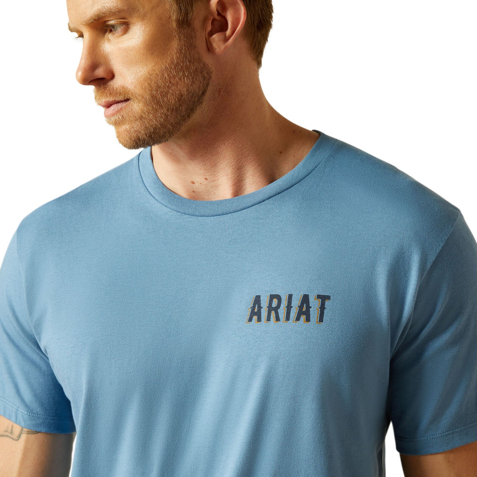 Ariat Mens Blazing Saddle S/S Tee (10062421) Coronet Blue