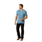 Ariat Mens Blazing Saddle S/S Tee (10062421) Coronet Blue
