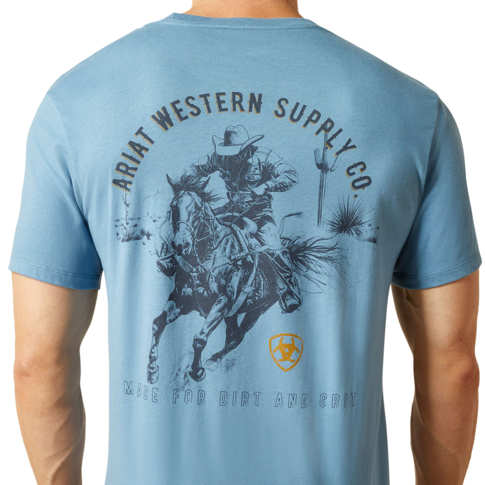 Ariat Mens Blazing Saddle S/S Tee (10062421) Coronet Blue
