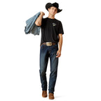 Ariat Mens Stitched Skull S/S Tee (10062423) Black