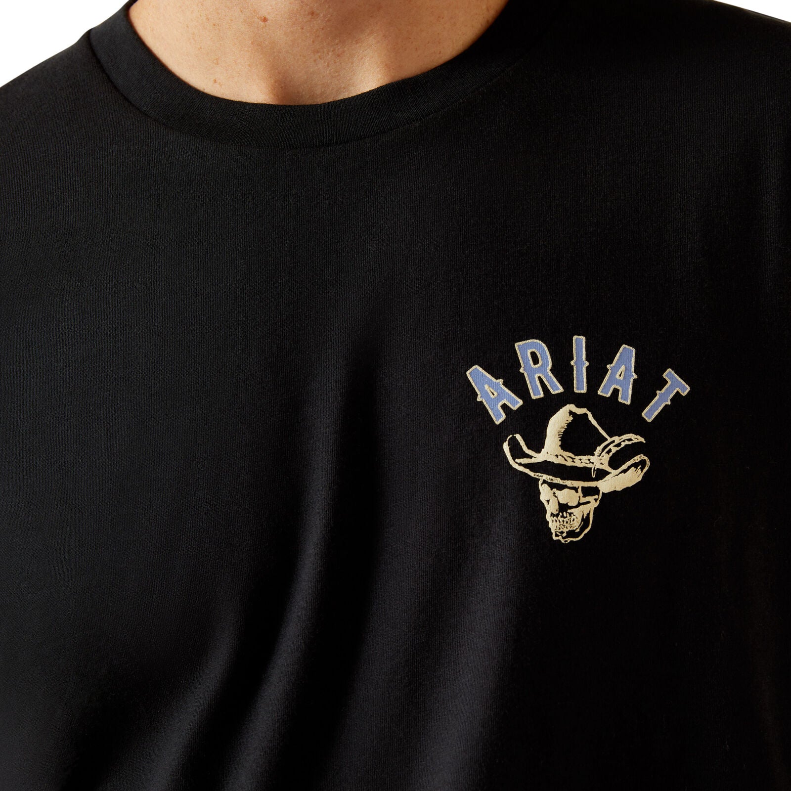 Ariat Mens Stitched Skull S/S Tee (10062423) Black
