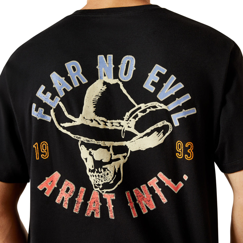 Ariat Mens Stitched Skull S/S Tee (10062423) Black
