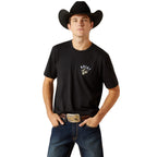 Ariat Mens Stitched Skull S/S Tee (10062423) Black
