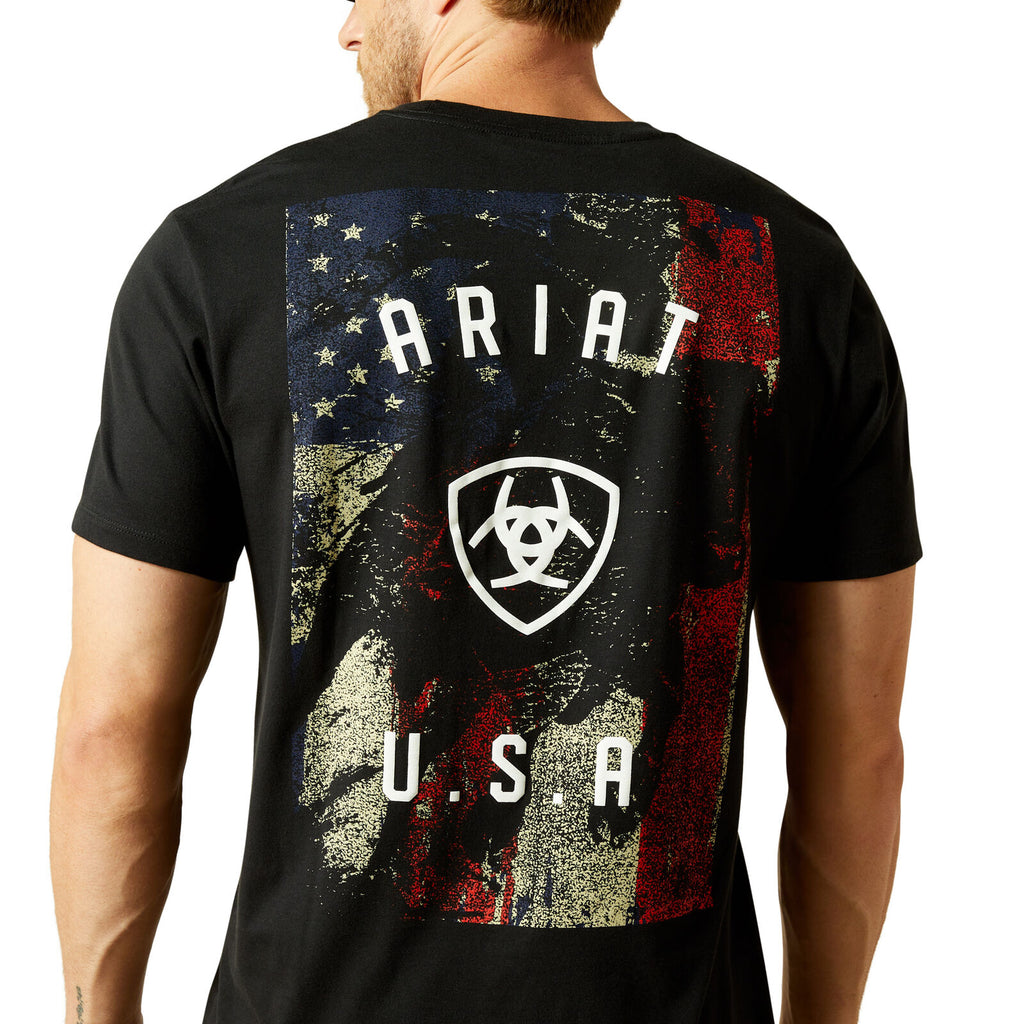 Ariat Mens Faded Bull S/S Tee (10062429) Black