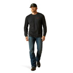 Ariat Mens Stamped Freedom L/S Tee (10062428) Charcoal Heather