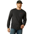 Ariat Mens Stamped Freedom L/S Tee (10062428) Charcoal Heather